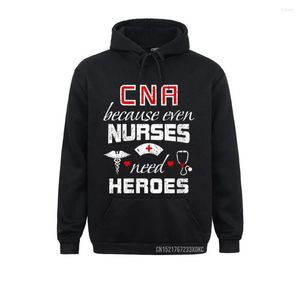 Heren Hoodies Womens CNA Humor Gift Omdat zelfs verpleegsters helden nodig hebben Grappige Hoodie Hoods Discount Party Student Sweatshirts