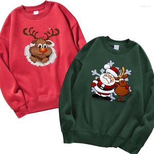Heren Hoodies Xmas Kerstcadeau Sweatshirt Mannen Kerstman Rendier Hoodie Sweatshirts Jaar Crewneck Jumper Pullover Streetwear