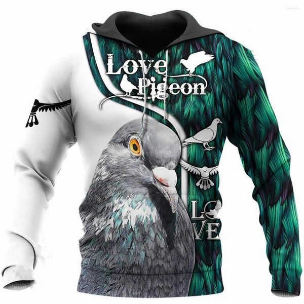 Sudaderas con Capucha para Hombre Y2k 3Dprinted Est Bird Pigeon Animal Art Harajuku Streetwear Jersey Único Unisex Sudaderas con Capucha/Sudadera