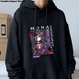 Heren Hoodies Y2K Genshin Impact Hoodie Astroloog Mona Megistus Oversized Hip Hop Casual Sportswear Pullover Spring Unisex Graphic