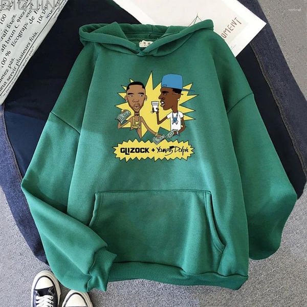 Sweats à capuche pour hommes Young Dolph unisexe Hip Hop Streetwear hommes dessin animé drôle imprimé Harajuku sweats à manches longues quotidien lâche Wram pull