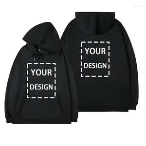 Hoodies voor heren Uw kleding Op maat gemaakt sweatshirt met capuchon DIY Logo/foto's Heren Hip Hop Streetwear Oversized Zip-up Unisex Truien