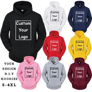 Sweats à capuche masculins Votre propre marque de conception image de logo personnalisé hommes personnalisés femmes femmes bricolage pull sweat solide