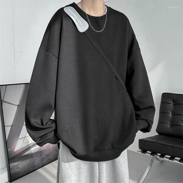 Sweats à capuche masculins - Youth 2000 Vêtements Y2k Black Harajuku Pullover 2023 Sweats de mode de mode coréens à sweat à sweat décontracté graphique surdimensionné
