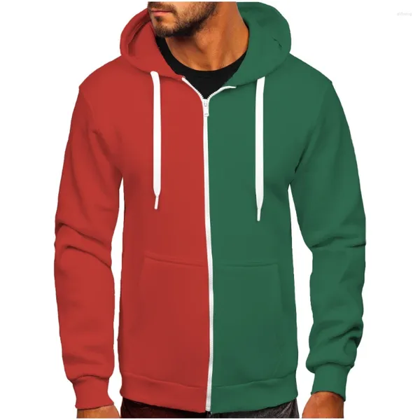 Sweats à capuche pour hommes Sweat-shirt zippé avec capuche Grande taille Homme Sweat à capuche zippé Haute qualité Homme Vêtements à manches longues Automne / Hiver en pull