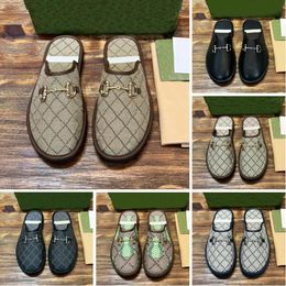 Zapatilla Horsebit para hombre, zapatos Muller, zapatillas Elea, lona, suela de goma, mulas de tacón bajo, chanclas, ropa informal, zapatilla talla 39-46