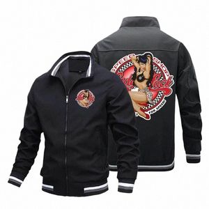 Venta caliente de los hombres SPEED SHOP Racing Truck Print Chaqueta impermeable al aire libre del motorista Cazadora suelta Aviador Top Tamaño europeo S-5XL P69H #