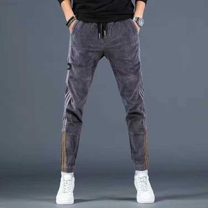 Mannen Imiteren Jeans Jogger Harem Enkel Gestreepte Losse Harajuku Stijl Beam Voeten Casual Broek Elastische Taille Hip Hop 230316 L230726