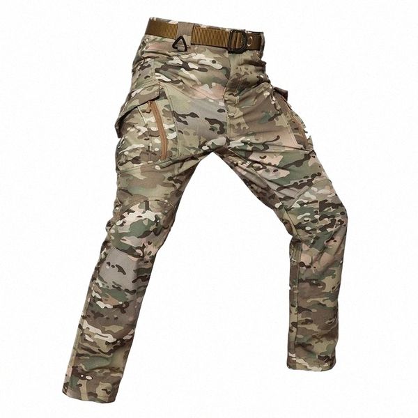 IX9 Softshell para hombre Pantalones gruesos de lana Pantalones tácticos militares de invierno Camoue Hunt Cargo Pantalón Cálido Pantalones de combate impermeables 25j6 #