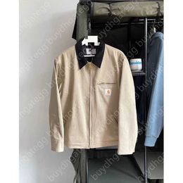 Мужская куртка Пальто Модный бренд Carhart J97 Carhatjackets Куртки с несколькими карманами Потертые J140 Холщовая работа Детройт Американский джинсовый Bs31