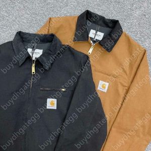 Chaqueta para hombre Abrigo Marca de moda Carhart J97 Carhatjackets Chaquetas Kahart American Vintage Detroit Flip Collar Lona Ropa de trabajo para hombres y mujeres 7nb8