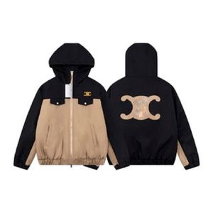 Herenjas designer jas Lange mouwen capuchon zwarte koffie kleur bijpassende jas hoodie voor mannen en vrouwen, hetzelfde hardlopen, langzaam lopen, casual Aziatische maat S-XL