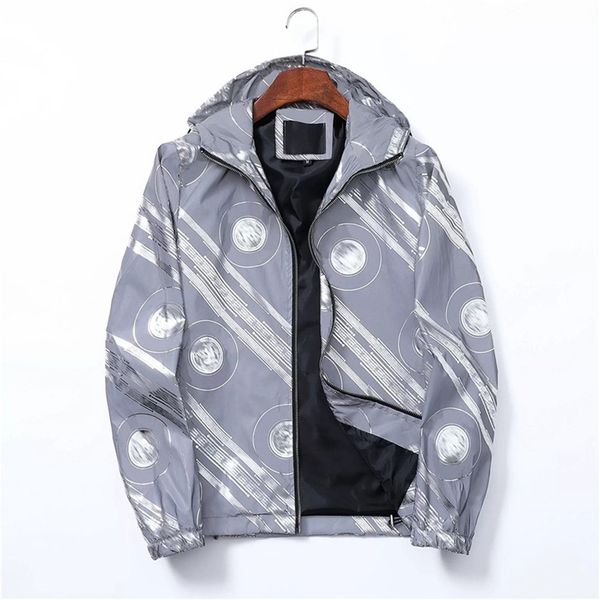 Chaqueta de hombre estilo europeo de alta calidad moda delgada ropa de abrigo casual deportes hip-hop calle primavera y otoño rompevientos tamaño asiático 3XL