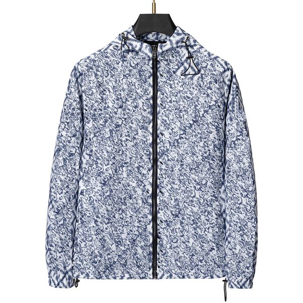 Chaqueta de hombre, chaqueta de diseñador de alta calidad, diseño de estampado de moda, abrigo mezclado de lana, chaqueta de marca de lujo de tamaño asiático para hombre