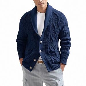 Veste pour hommes couleur unie mince Lg manches tricot pull manteau automne hiver Cardigan vêtements d'extérieur mâle hauts Ropa De Hombre E86G #