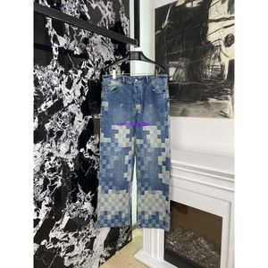 Herenjas Topdesignerjas Luxe high street fashion casual losse heren- en damesjassen Paarse jeans Damoflage jacquard denimstof 999