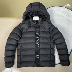 Chaqueta de hombre acolchada Abajo Abrigos de diseñador de invierno Algodón Cazadora pato abajo Grueso Cálido parka chaquetas acolchadas Negro Moda casual 2XL