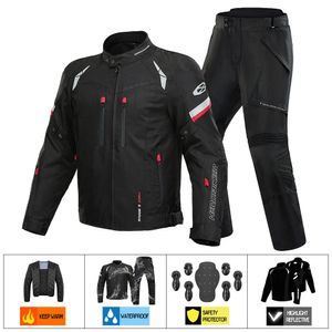 Vestes pour hommes 100% veste de moto imperméable homme chaqueta moto portable équitation course moto protection pantalon de motocross avec ce protrctor 231020