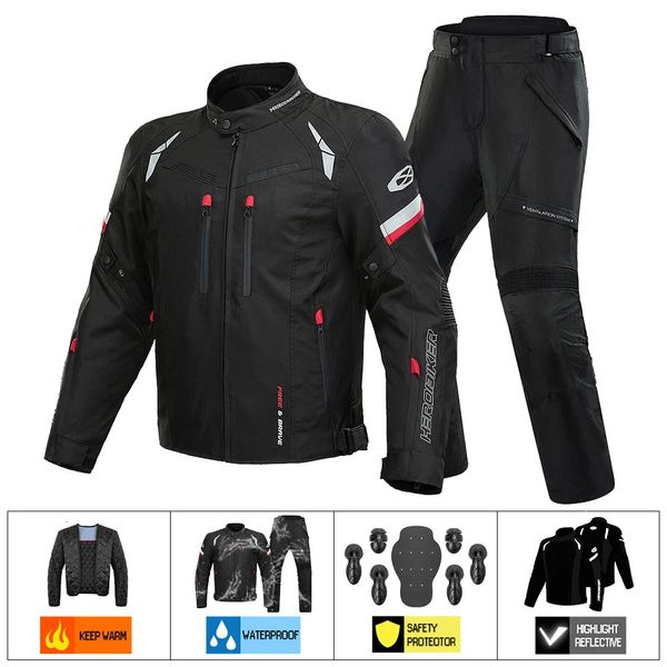 Vestes pour hommes 100% veste de moto imperméable homme chaqueta moto portable équitation course moto protection pantalon de motocross avec ce protrctor 231020