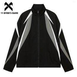 Herenjassen 11 BYBB'S DARK Winddicht Materiaal Splicing Jacket 2024 Ontwerp Rits Jas Herfst Winter Hip Hop Mannen Vrouwen tops