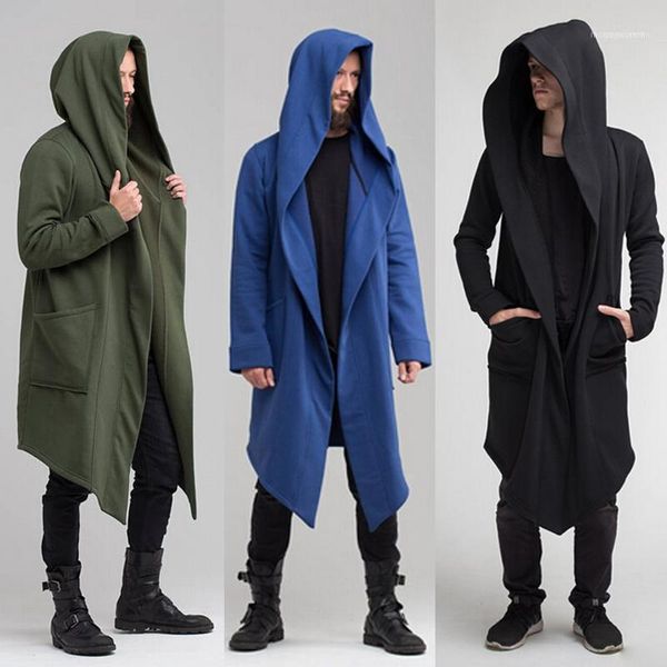 Chaquetas para hombre 2021, moda para hombre y mujer, disfraz de Burning Man, abrigo sólido de gran tamaño, cárdigan de primavera, Sudadera con capucha, chaqueta con capucha cálida1