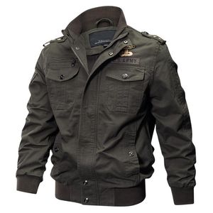 Vestes pour hommes 2021 grande taille veste militaire hommes printemps automne coton pilote manteau armée 'S Bomber Cargo vol mâle 6x