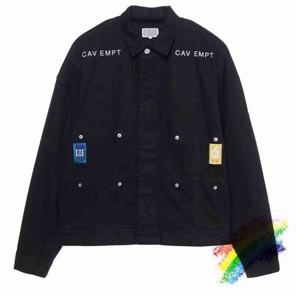 Vestes pour hommes 2021fw CAVEMPT C.E Denim Jacket Hommes Femmes 1 1 Meilleure qualité Nice Tissu lourd lavé Cav Empt Toile Manteau Vestes de broderie T220914