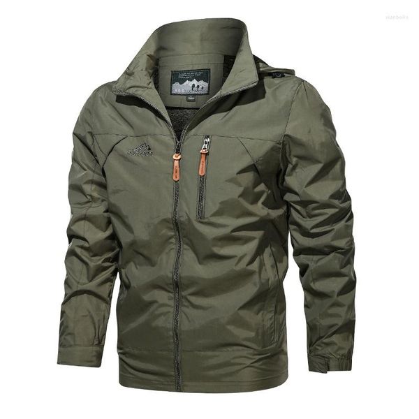 Jackets masculinos 2022 Jaqueta de outono mensal à prova de vento à prova d'água Camperas com capuz ao ar livre Camperas de hombre grande tamanho M-5xl