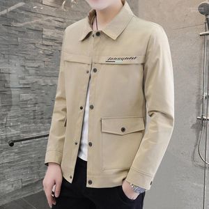 Herenjacks 2022 Autumn man Biker Jacket Coat Tooling Dunne casual mode knappe kleding slanke shirt tactische punk rave hiphop