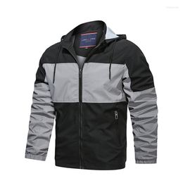 Männer Jacken 2022 Herbst Winter Stilvolle männer Outdoor Kontrast Farbe Hoodies Zipper Casual Mantel Kleidung Techwear