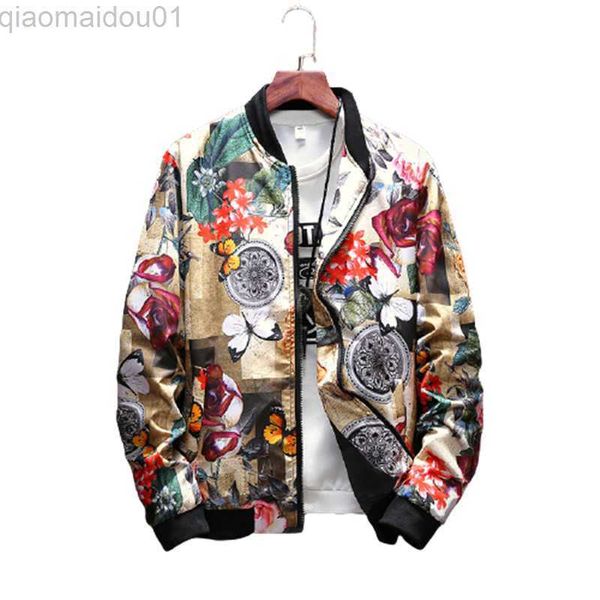 Chaquetas para hombre 2022 Nueva chaqueta informal con estampado 6 ESTILO Moda Primavera para hombre Ropa de diseñador de calle japonesa Más TAMAÑO ASIÁTICO M-XXXL 4XL 5XL L230721