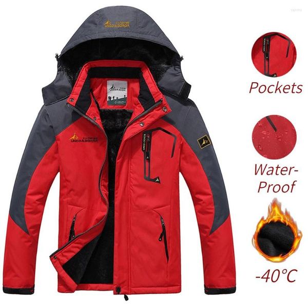 Chaquetas para hombres 2022 Winter Parka Hombres Windbreak Plus Grueso Cálido Abrigos de piel a prueba de viento Hombre Militar con capucha Anorak Hombres