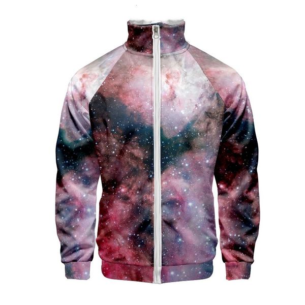 Vestes pour hommes 2023 Arrivée Galaxy Universe Coupe ample Col montant Veste zippée pour hommes Vêtements 230821