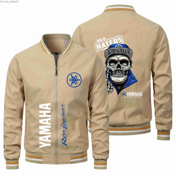 Chaquetas para hombre 2023 Otoño Nueva chaqueta de moto Yamaha Hip-hop Chaqueta de bombardero Harajuku Motocross Sports Biker Chaqueta Yamaha Racing Team Jacket T230804