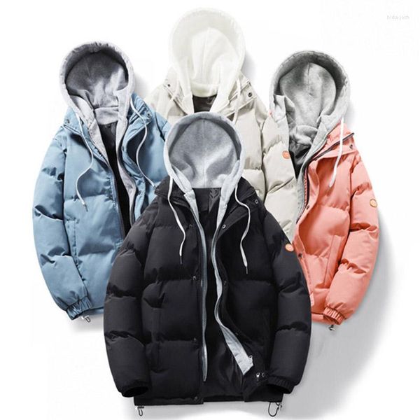 Vestes pour hommes 2023 automne hiver hommes Parkas à capuche épaississement tendance ample haute qualité chaud Parka veste coton épissage haut