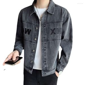 Chaquetas para hombres 2023 Moda casual Tienda urbana Estilo propietario Primavera Otoño Chaqueta de mezclilla Tendencia Slim Wash Hombres M-4XL