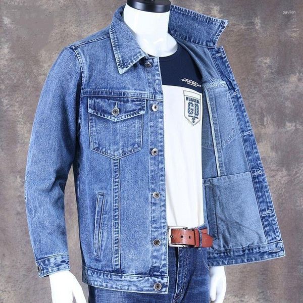 Vestes pour hommes 2023 Denim Jacket Loose Blue Clothes Trend For Men Mens Fashion