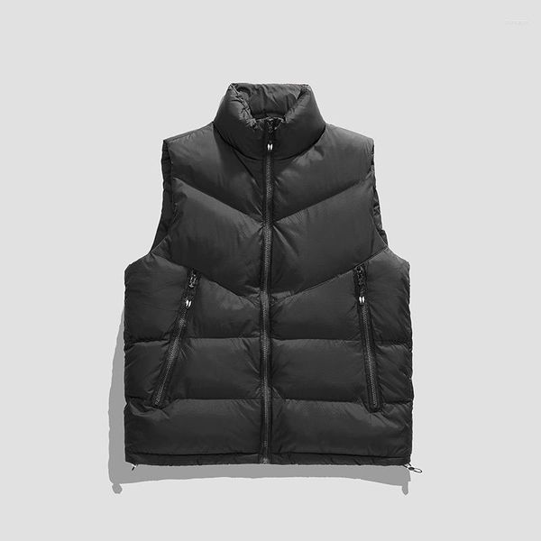 Chaquetas para hombres 2023 Otoño e invierno Chaleco Chaqueta Hombro de moda Sin mangas Espesado Algodón Super Cálido Camiseta interior