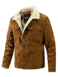 Vestes pour hommes 2023 Veste de mode pour hommes printemps automne peluche jeunesse en plein air revers de luxe chaud manteaux matures vêtements de rue 21Q1789