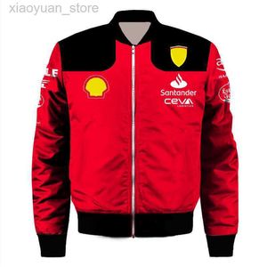 Heren Jassen 2023 Formula One Team Scuderia Official Racing Jacket Locomotief Dikke Windtop Extreme Outdoor Sports Leclerc Sainz