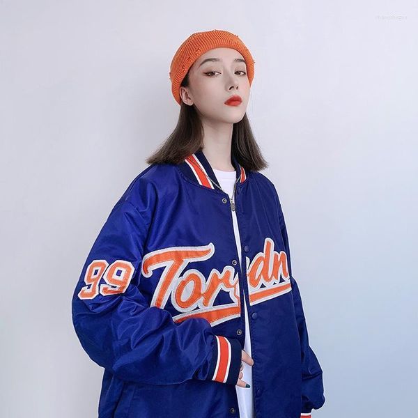 Chaquetas para hombre 2023, chaqueta de talla grande para mujer, versión coreana, suéter grueso de terciopelo suelto, uniforme de béisbol Ins para estudiantes, marea