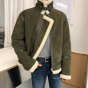 Vestes pour hommes 2023 hommes automne hiver coréen coton veste Design à la mode lâche épaissi laine d'agneau daim manteau décontracté vêtements élégants