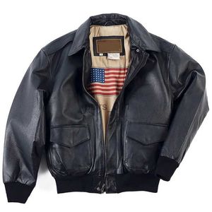 Men's Jackets 2023 hommes véritable veste en cuir véritable hommes moto en peau de mouton Bomber en cuir manteau Air Force vol vestes rembourrage coton chaud YQ231025