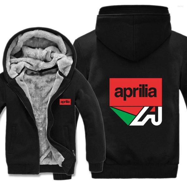 Chaquetas para hombre 2023, sudaderas con capucha Aprilia para motocicleta, abrigo con cremallera para hombre, sudadera con Motor grueso de lana, ropa para hombre