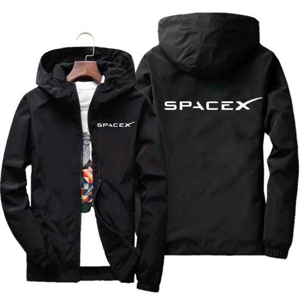 Chaquetas para hombres 2023 Nuevos hombres SpaceX Space X Sudaderas con capucha Impresión Casual Primavera y otoño Trajes de carreras protectores Deporte Cremallera Chaqueta Abrigos ARAD