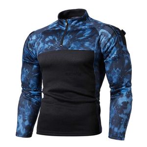 Herenjassen 2023 Nieuw Tactisch Combat Shirt Mannen Militair Uniform Camouflage hoodie Legerkleding Camo Jogging Sweatshirt met lange mouwenL240115