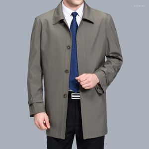 Vestes pour hommes 2023 printemps et automne mode veste hommes longueur moyenne décontracté coupe-vent Boutique Costume Style Simple
