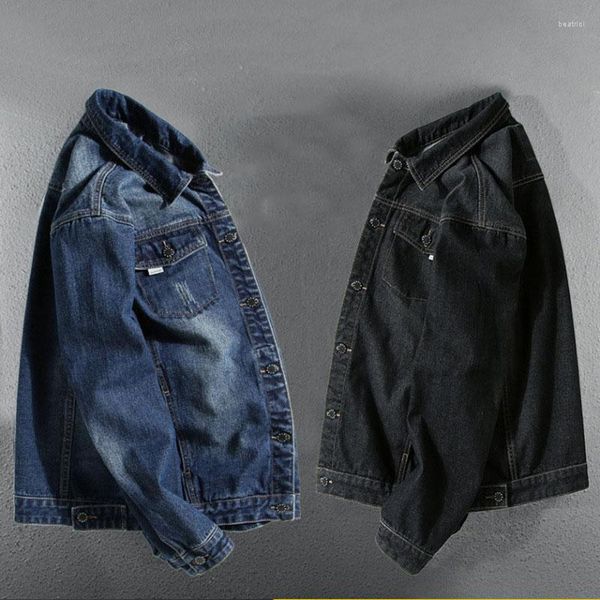 Vestes pour hommes 2023 printemps et été veste en jean lavé Version coréenne lâche tout-match vêtements japonais rétro tendance