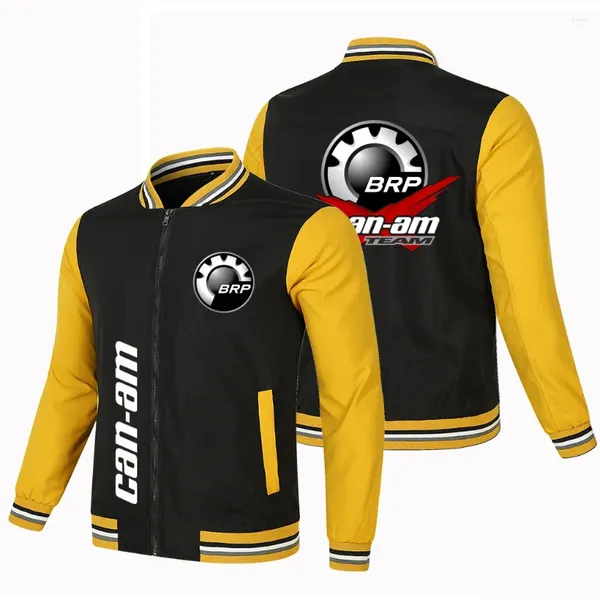 Chaquetas para hombres 2023 Primavera Otoño Brp Can-am Equipo Logo Casual Deportes Suelto Cremallera Chaqueta de béisbol Hombre Thin Biker Coat