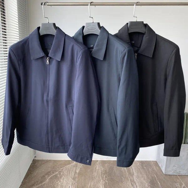 Vestes pour hommes 2023 Printemps Automne Veste lavée Confortable Style décontracté Vêtements de travail Grand col rabattu Chine Taille M-4XL M149